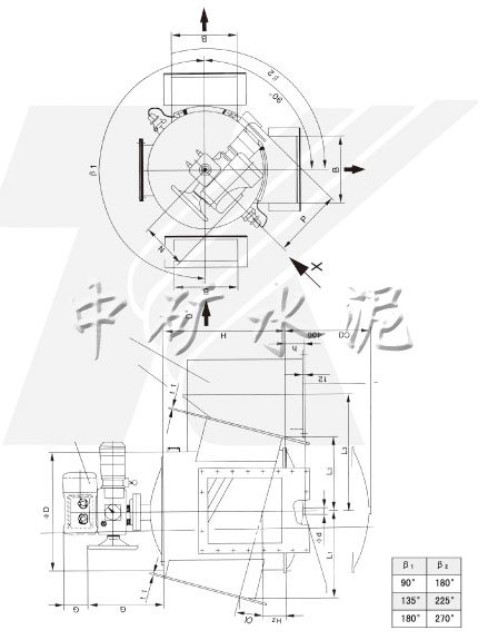 斜槽側三通分料閥